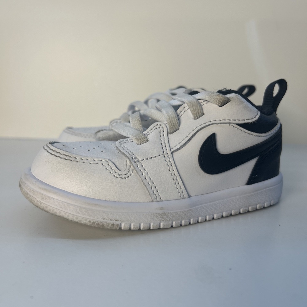 Nike Air Jordan 1 Low Alt (TD) Sneakers Size 7C White/Black DR9747-132